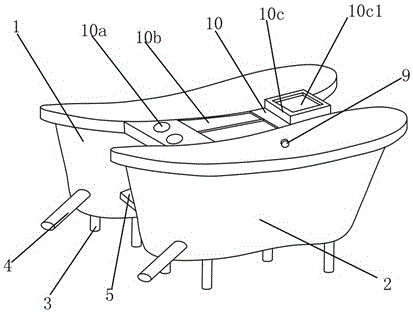 A double-type multifunctional bathtub