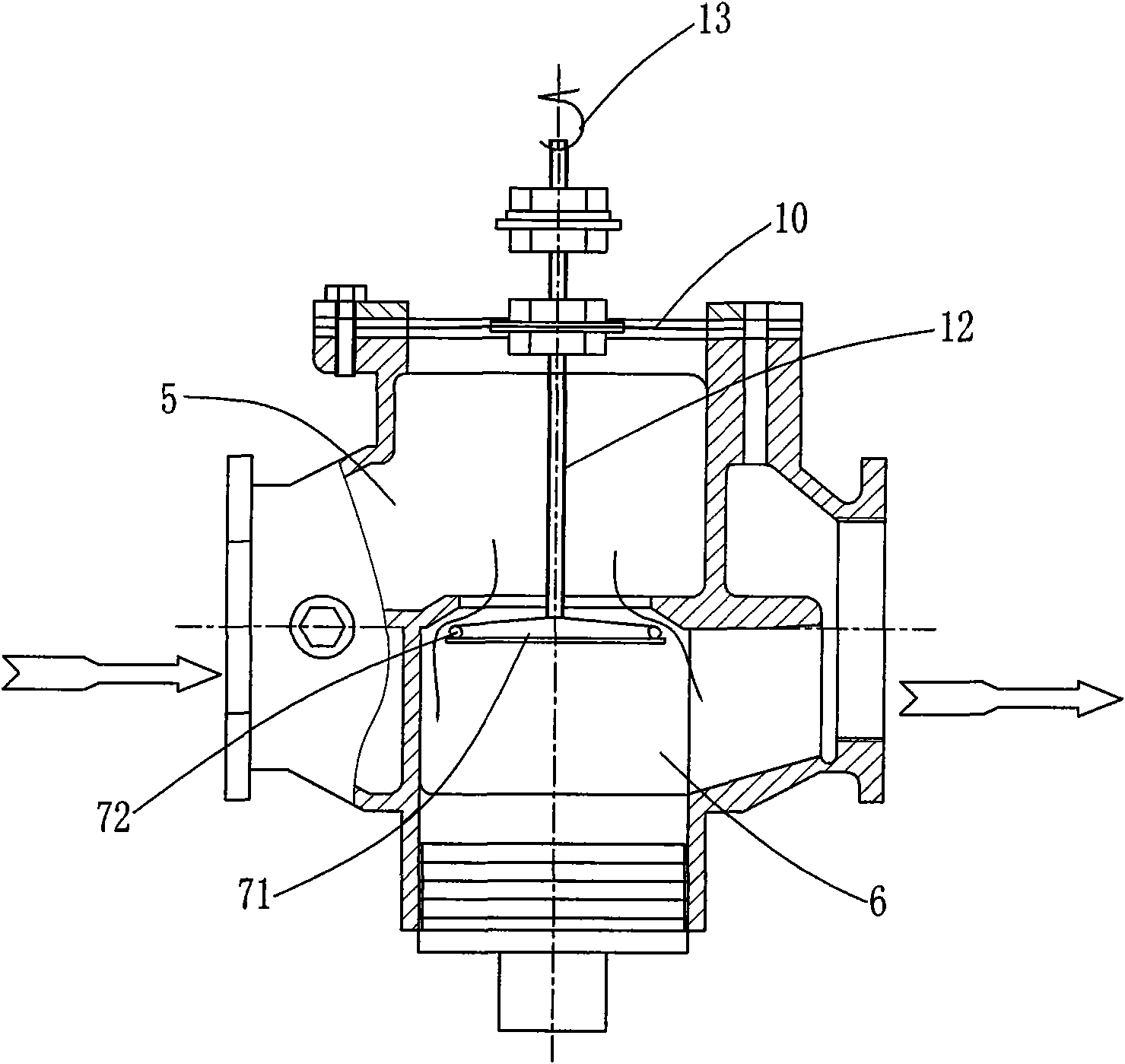 Regulating valve for proportioning air and fuel gas