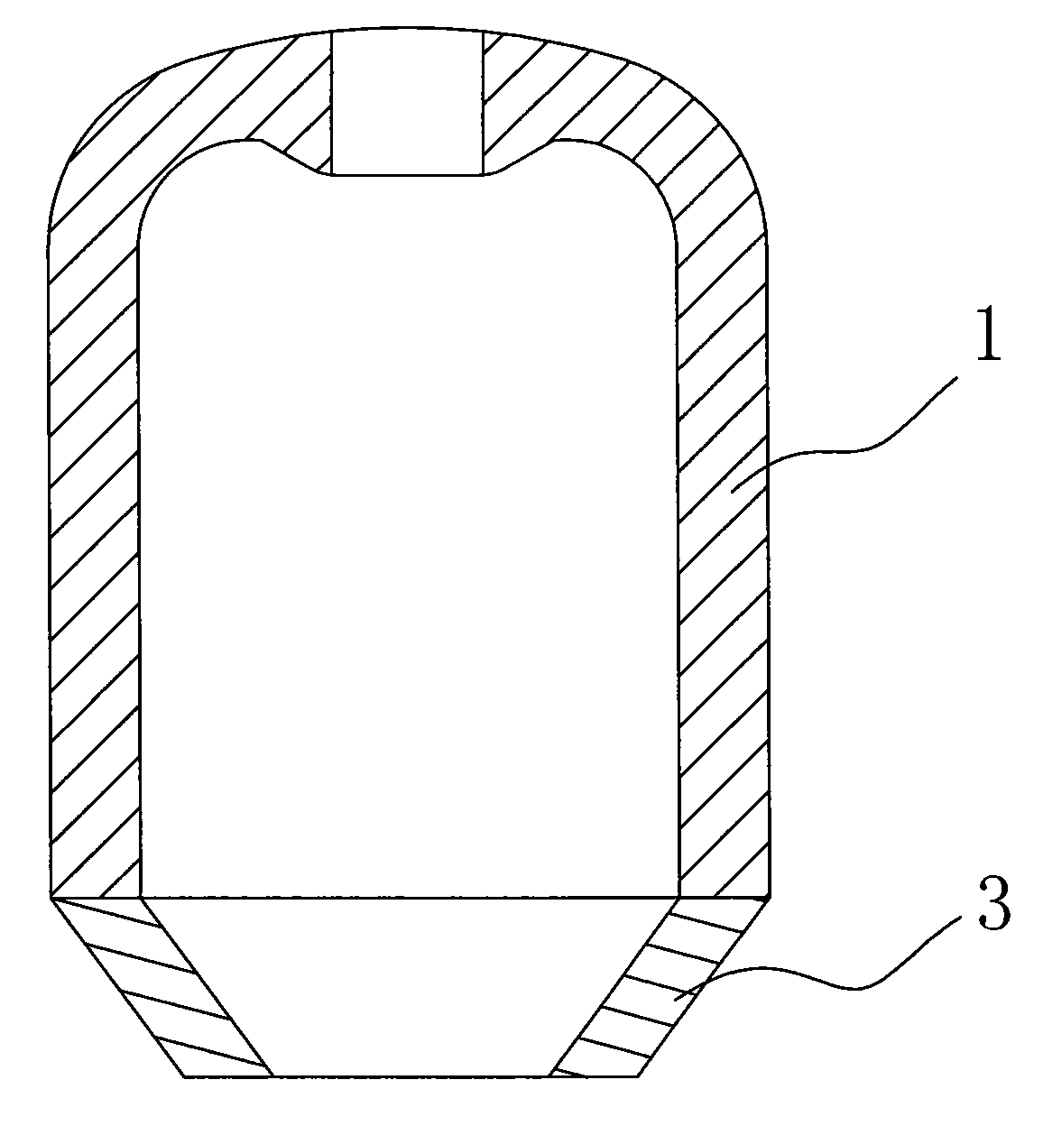 A cylindrical insulating riser base
