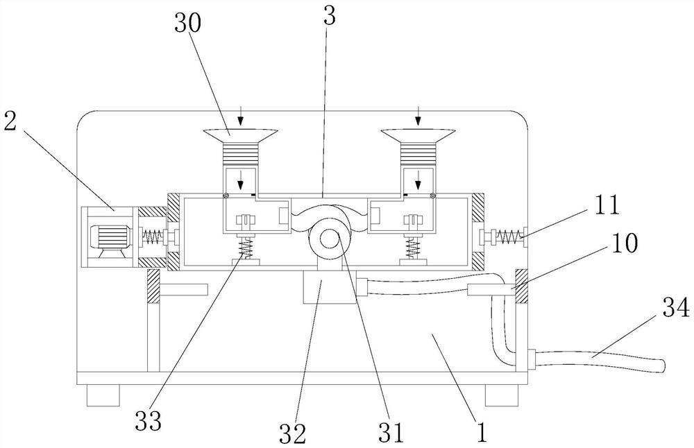 A device for removing residual powder from a toner cartridge