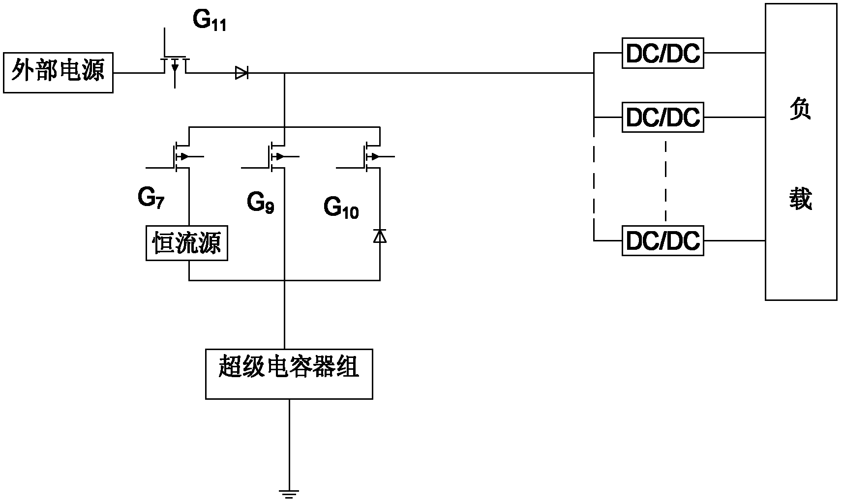 A continuous power supply system for a relay protection device
