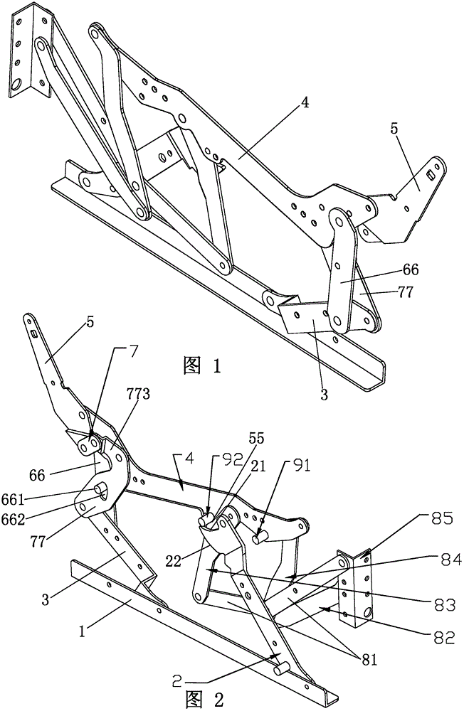 Mechanical stretching device and chair unit