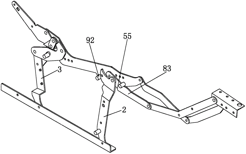 Mechanical stretching device and chair unit