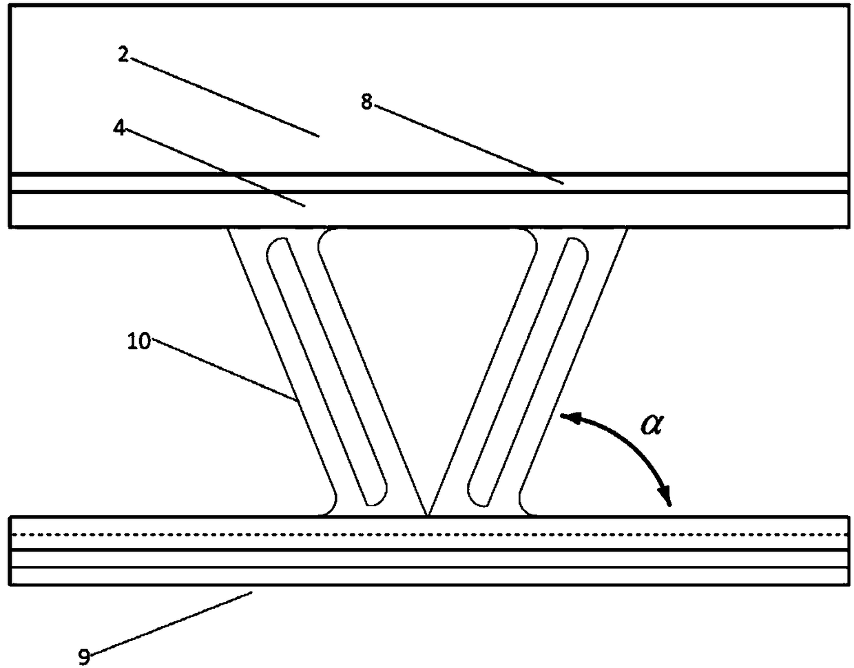 Low-temperature composite storage tank for launch vehicle with triangular sandwich wall and its processing method