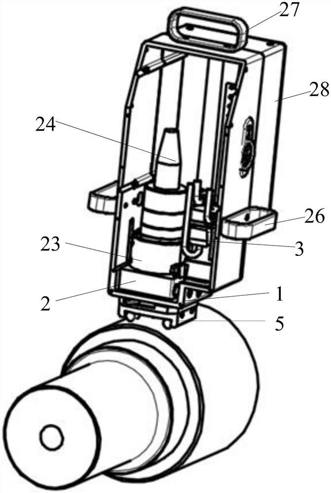 A detector for detecting tiny scratches on the surface of the car shaft