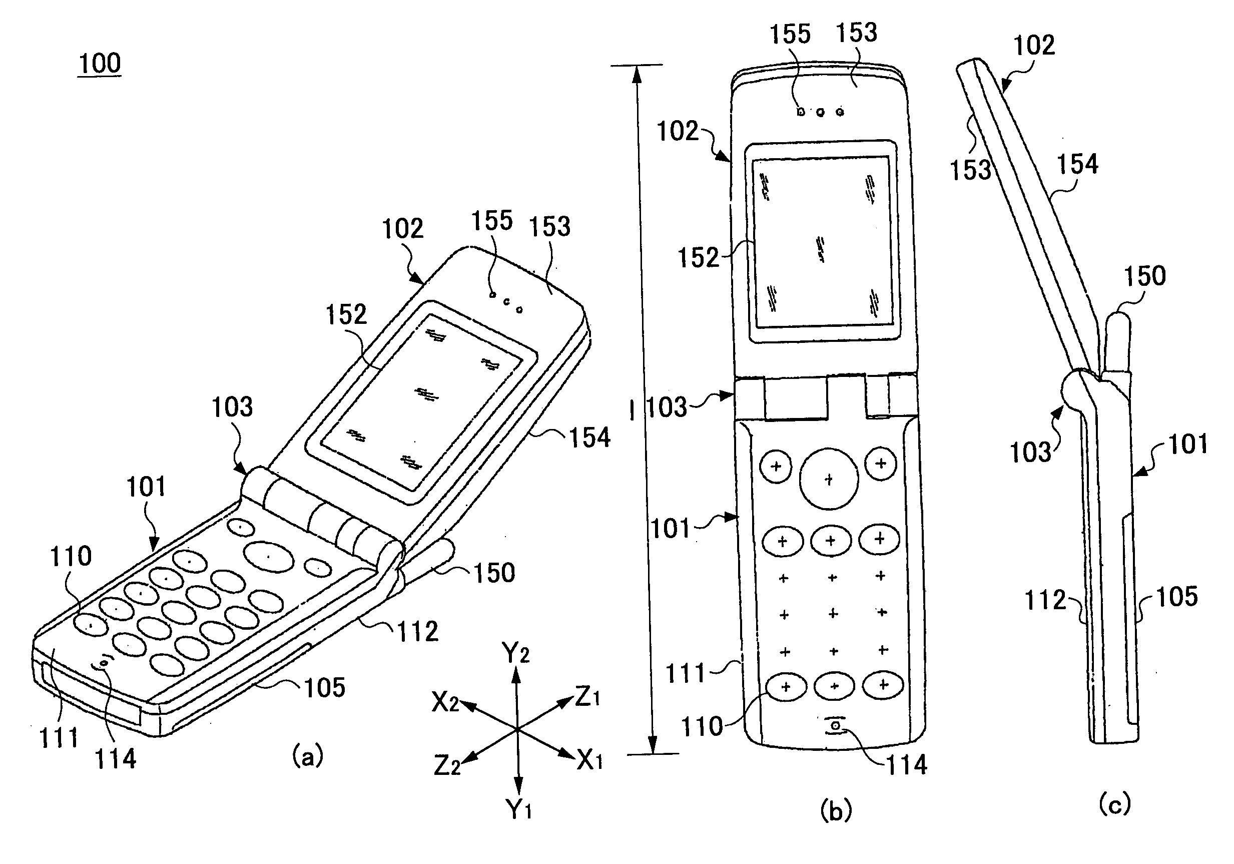 Folding type portable radio machine and chassis of the radio machine
