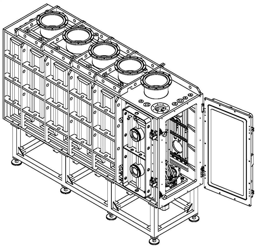 Vacuum auxiliary heating cabin for coating machine