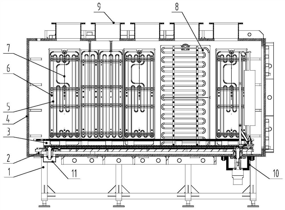 Vacuum auxiliary heating cabin for coating machine