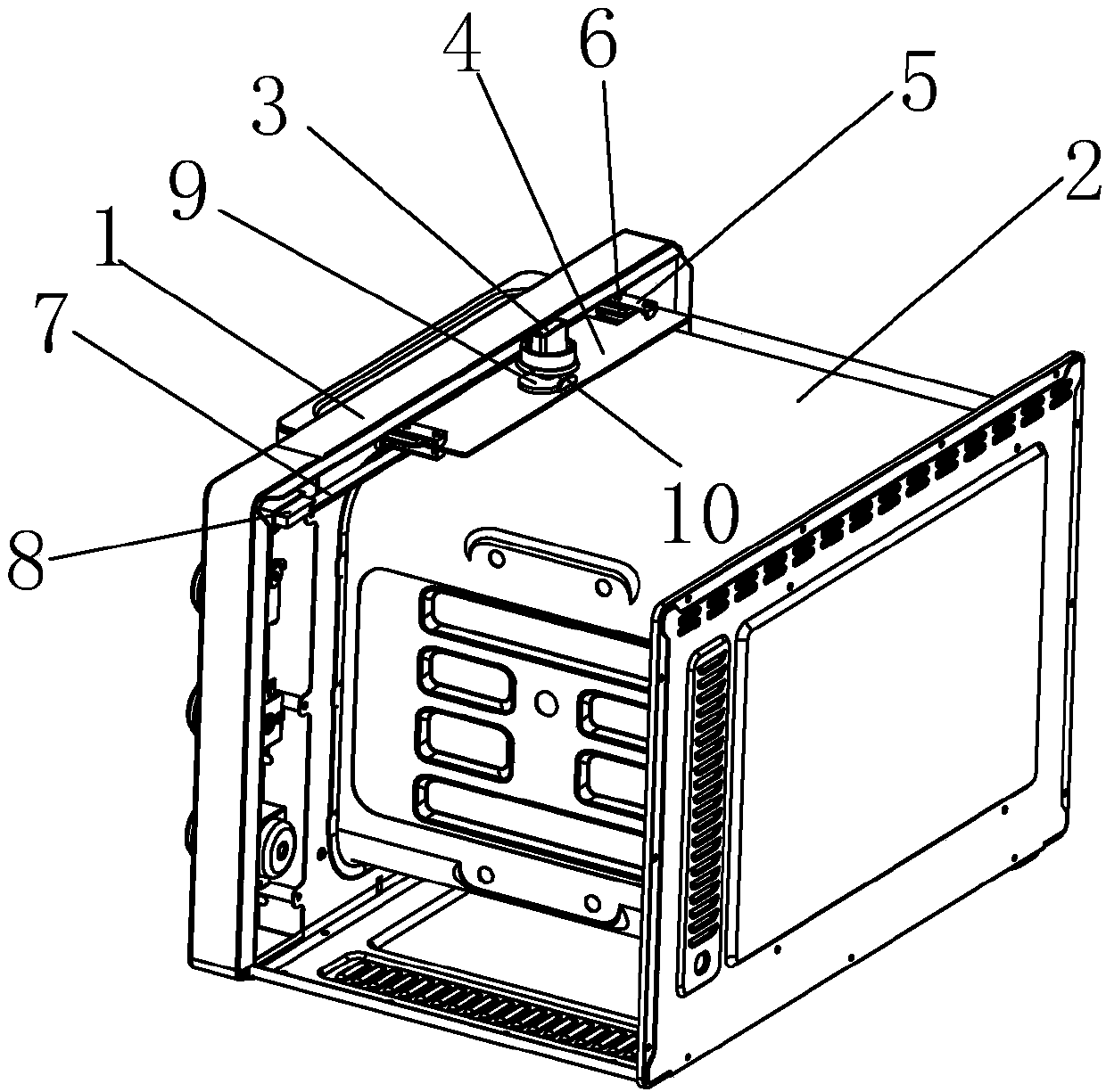 Oven with novel locking device