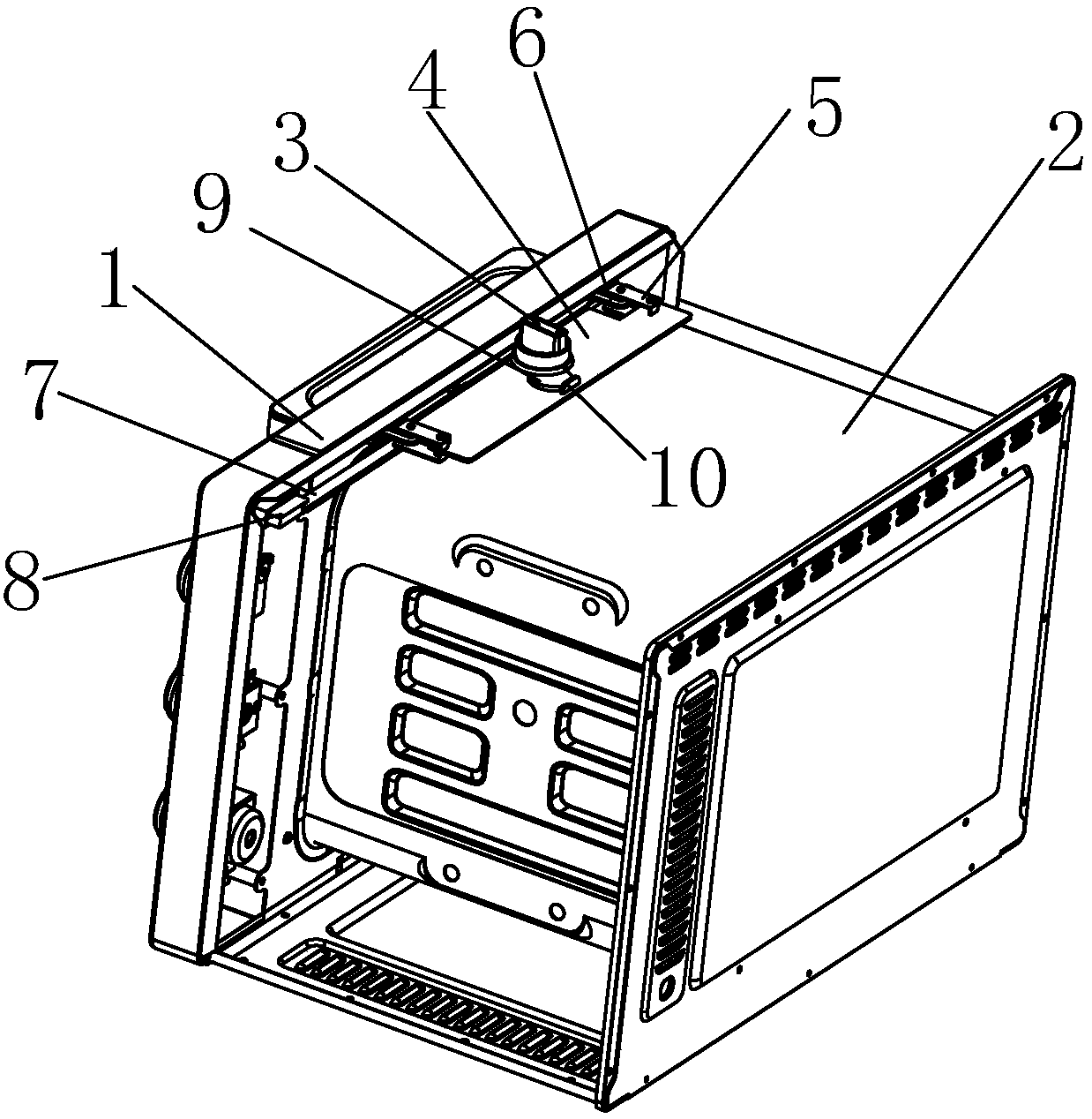 Oven with novel locking device