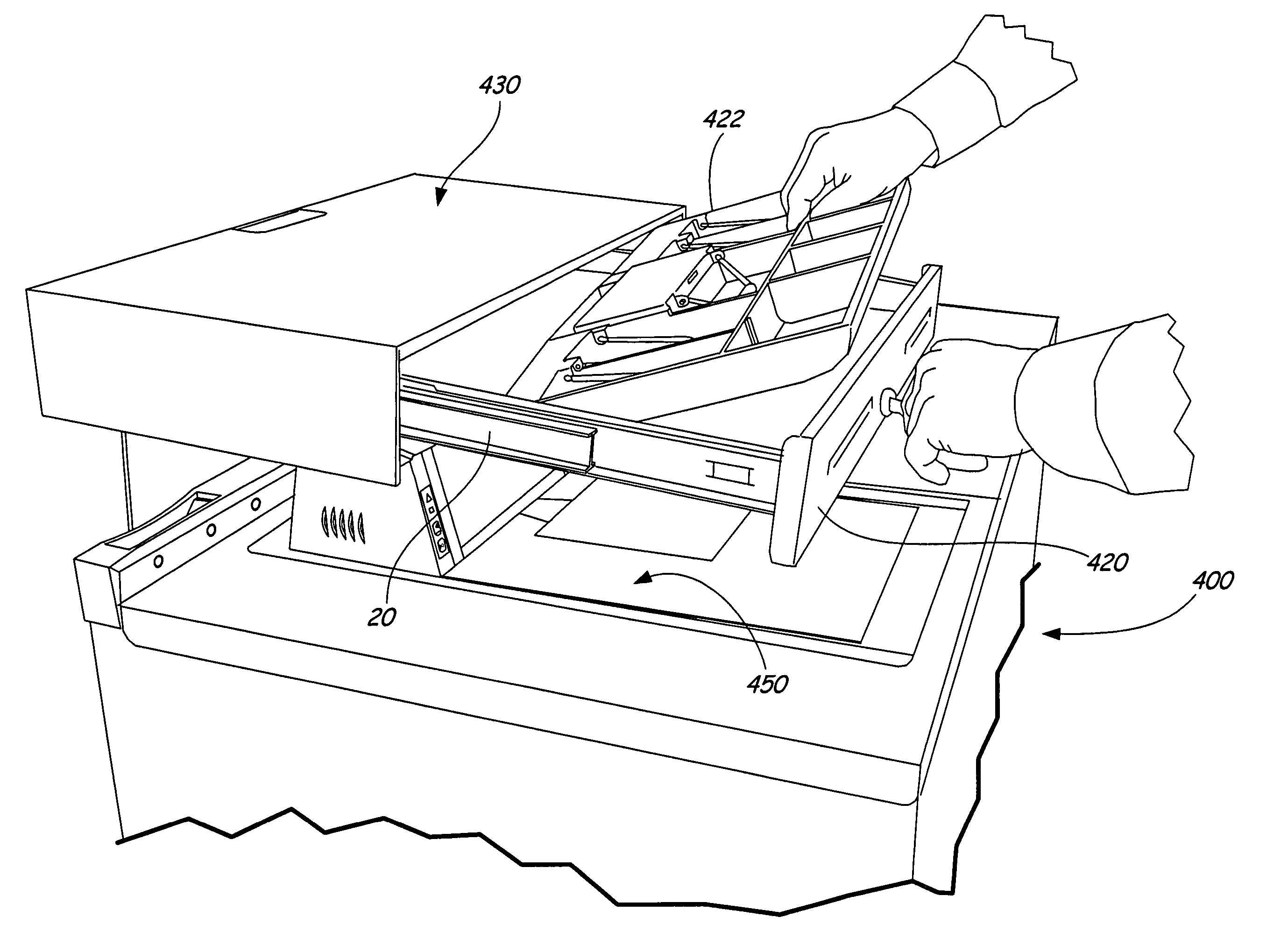 Short depth cash drawer with a moveable base