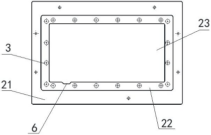 High-density-distance display terminal magnetic steel seat inspection jig