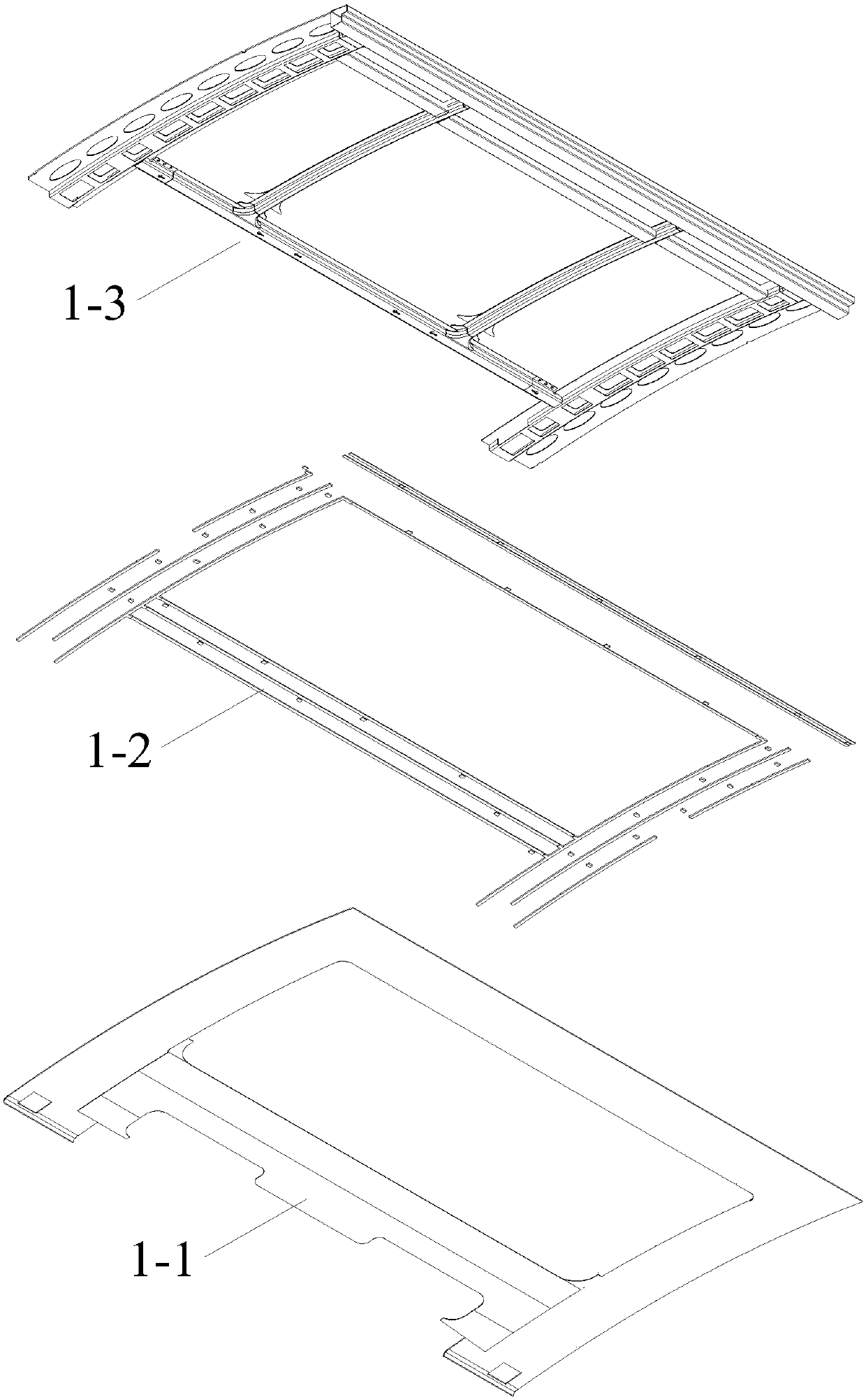 Railway vehicle side wall integrated forming method