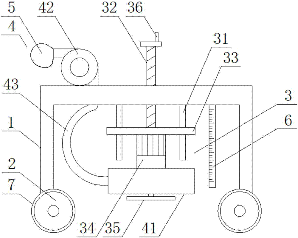 Grinding device for canvas for drawing robot