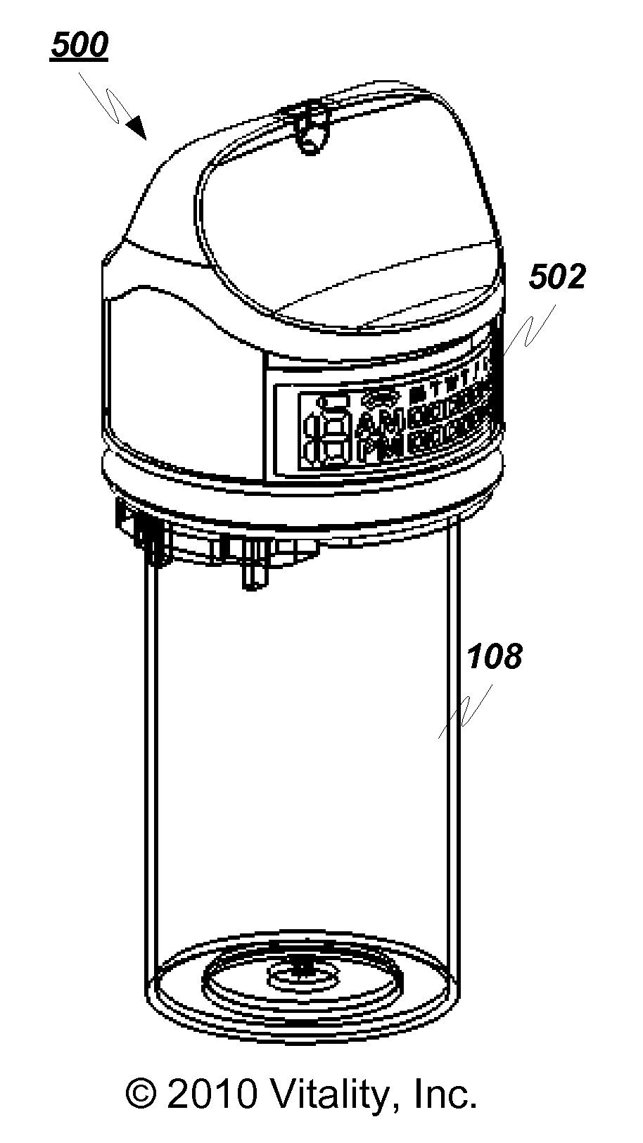 Medicine Bottle Cap With Electronic Embedded Curved Display