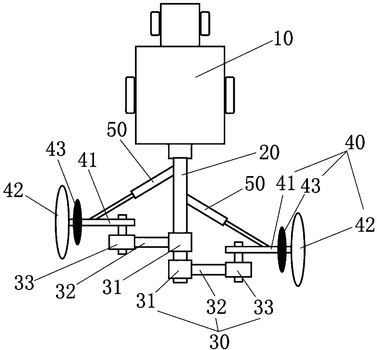 Foldable double-end furrowing machine