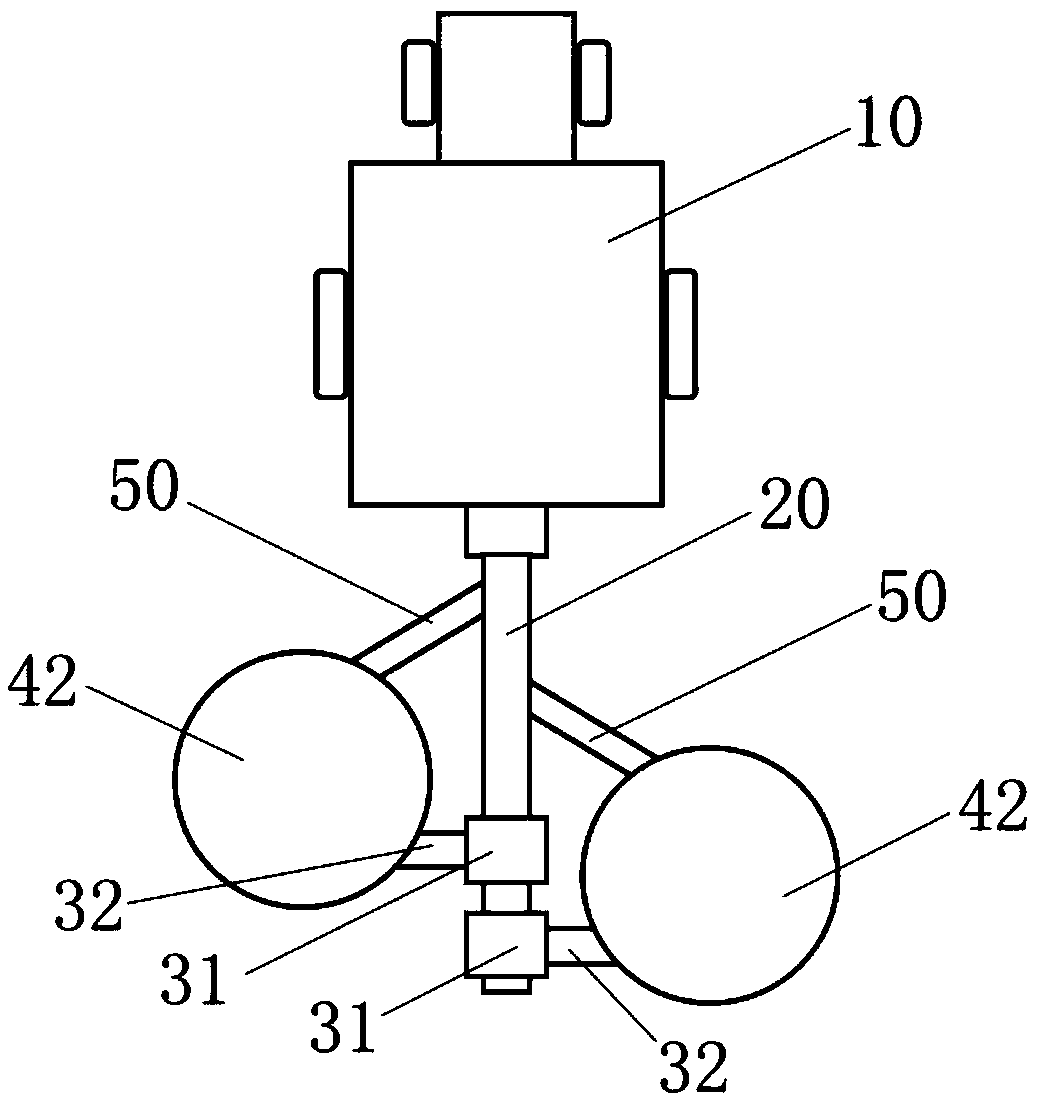 Foldable double-end furrowing machine