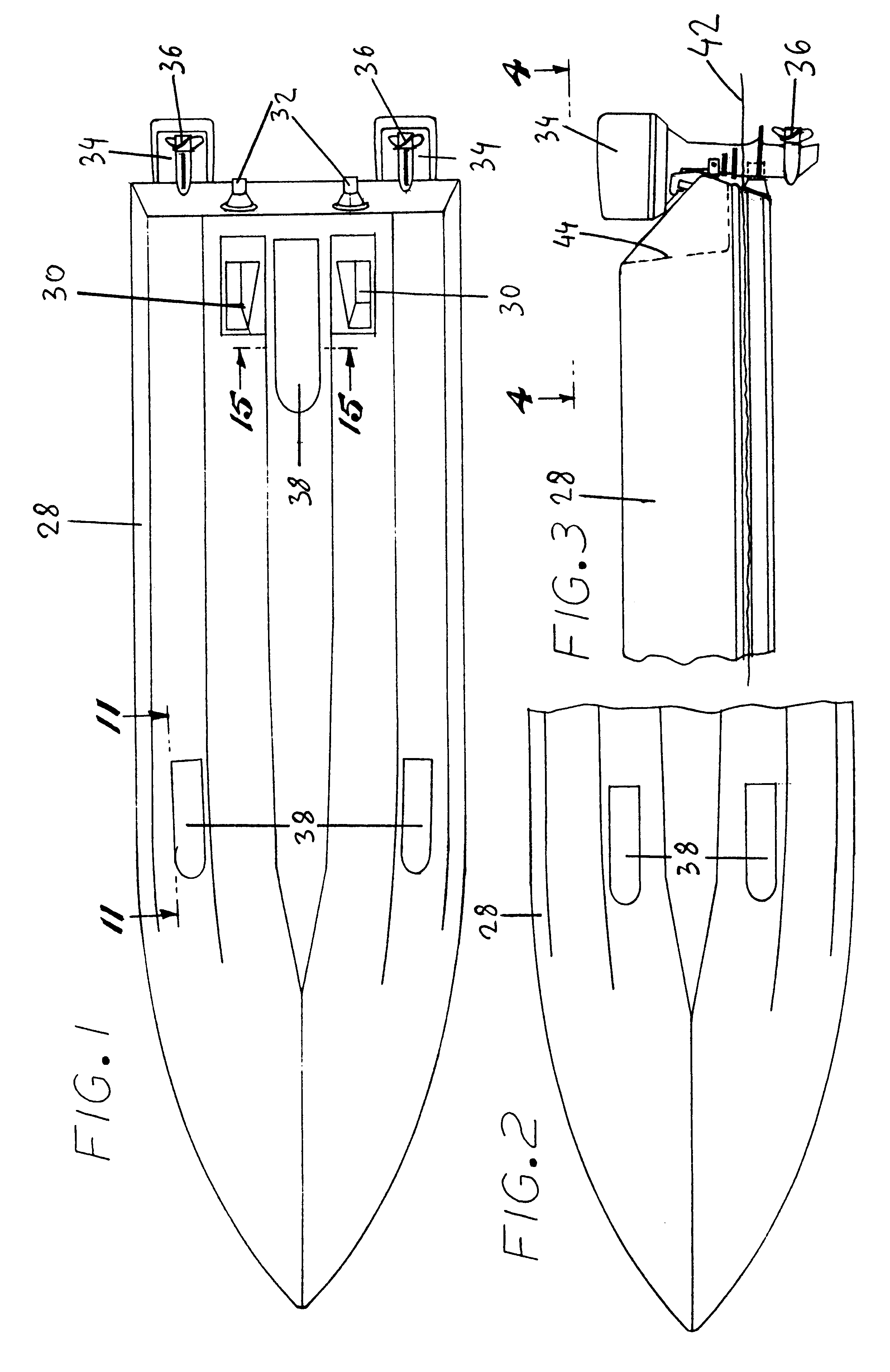 Boat having a combination of jets and outboard motors and/or extendable hydroplanes