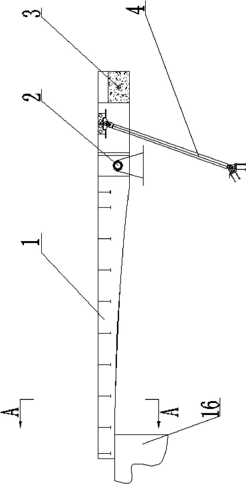 Fixed rotating shaft type hydraulic opening bridge