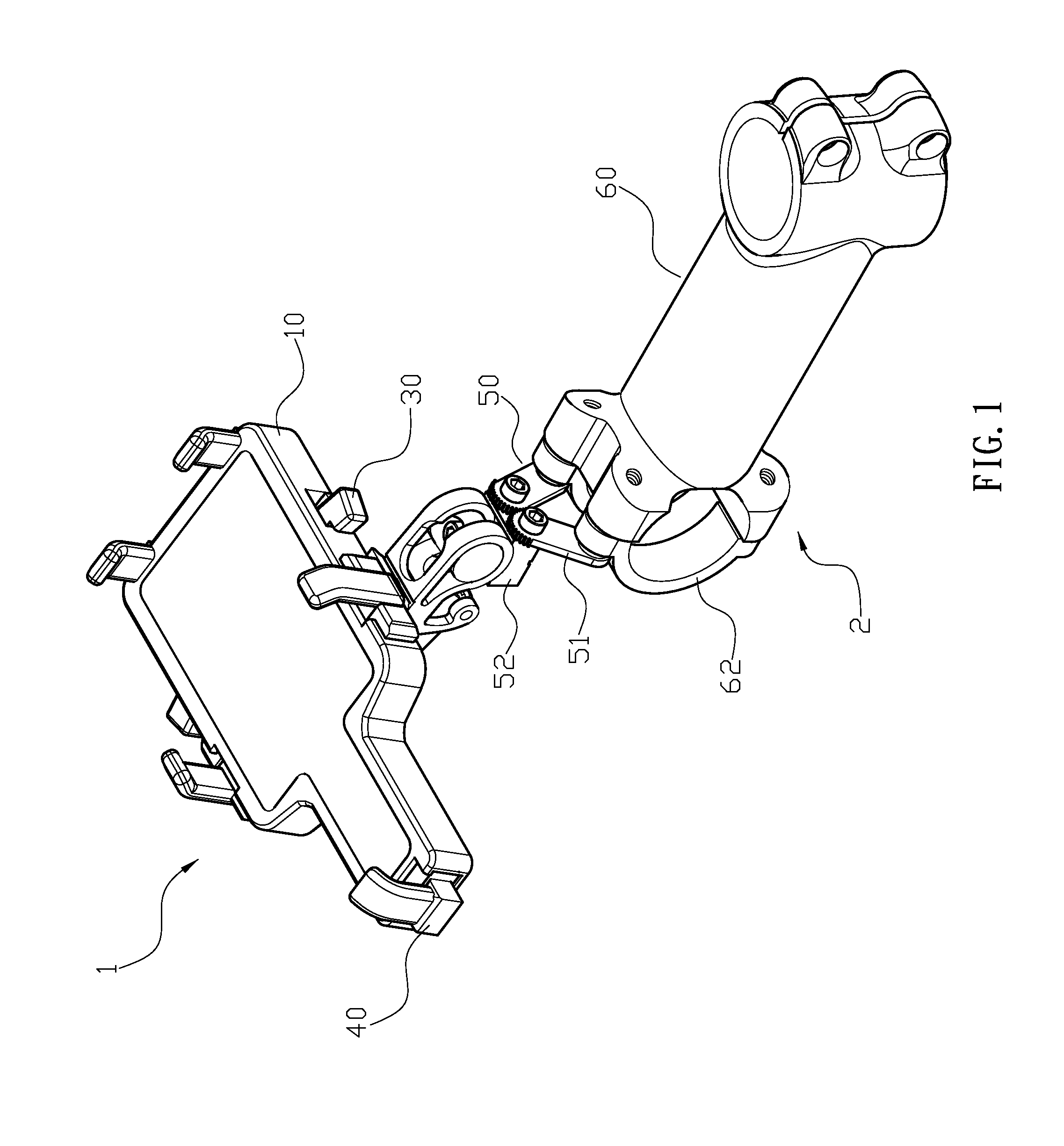 Electronic device holder on bicycle