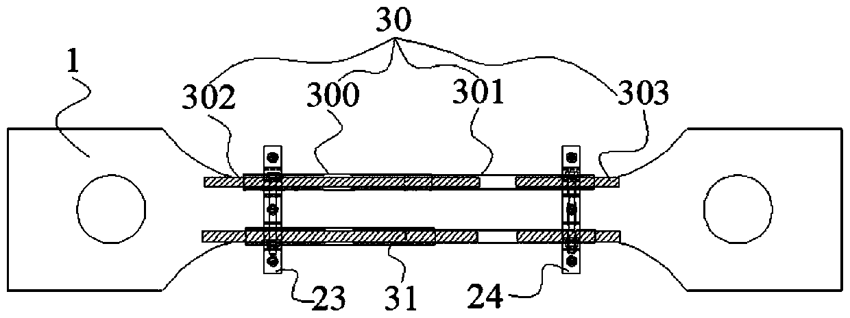 High temperature strain test device based on F-P optical fiber sensor and mounting method of high temperature strain test device