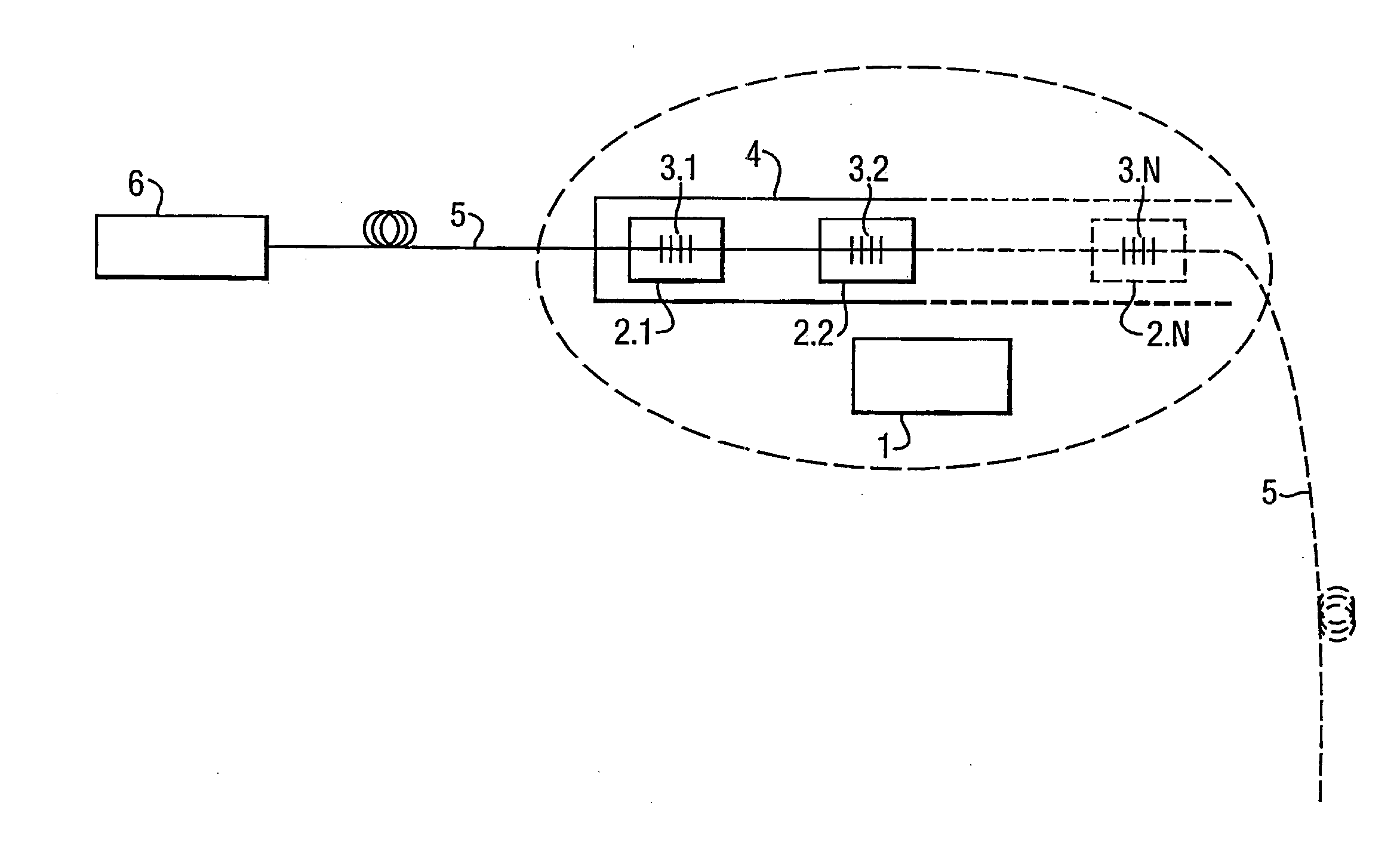 Fiber optic position transducer with magnetostrictive material and position calibration process