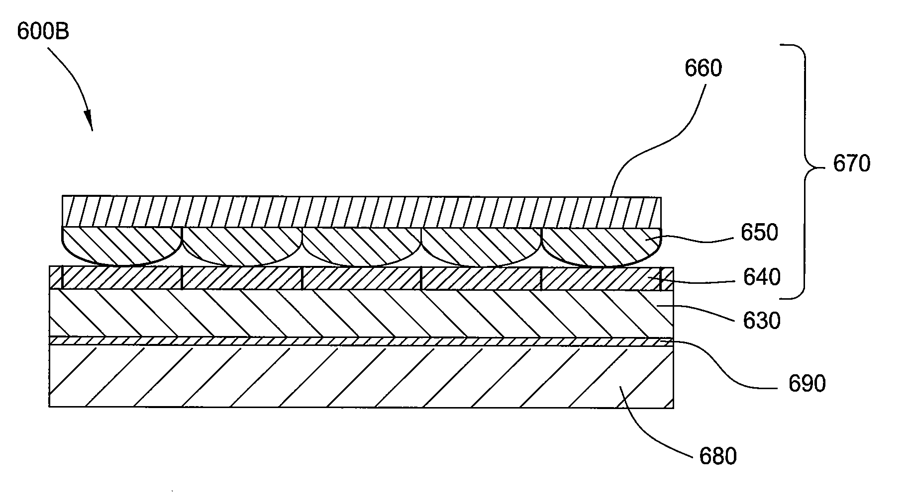 Epitaxial lift off stack having a unidirectionally shrunk handle and methods thereof