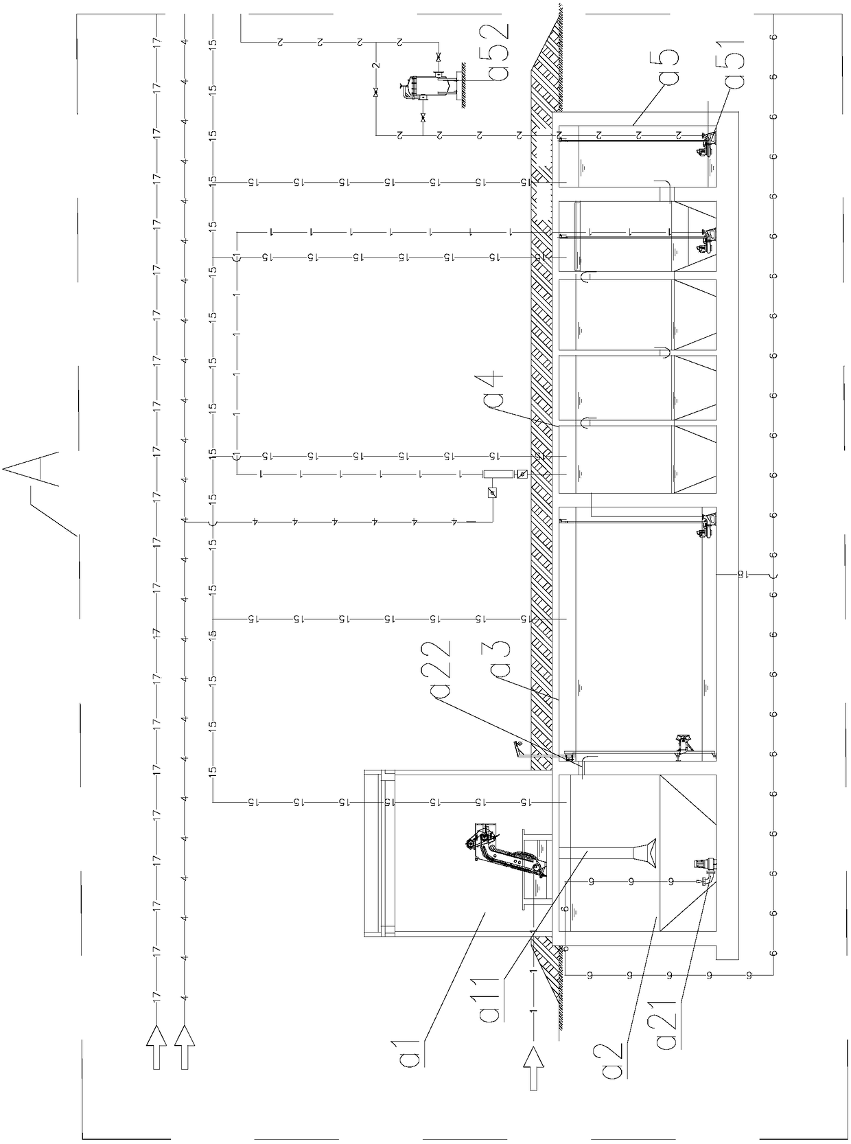 Method for processing landfill leachate of incineration plants