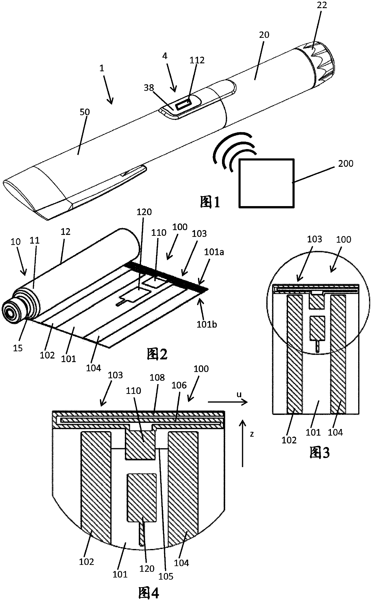 Sensor, cartridge and drug delivery device