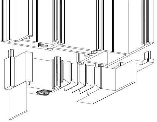 Integrated telescopic adjustable false mullion plug