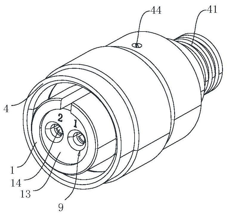 Miniature environment-resistant circular electric connector