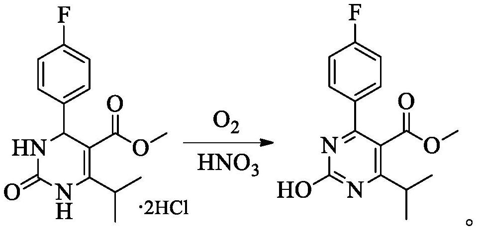 Novel method for preparing hydroxypyrimidine by continuously oxidizing dihydropyrimidinone