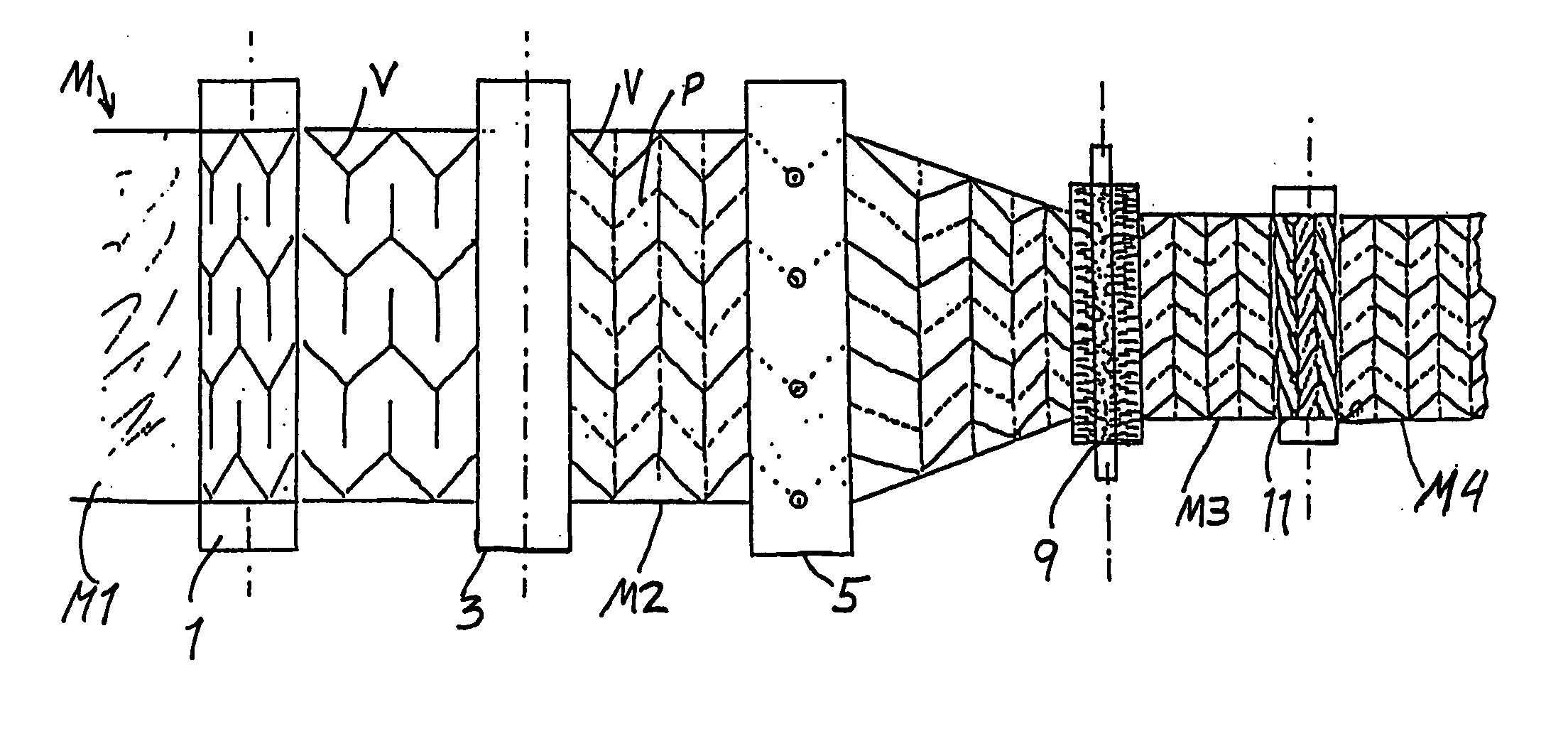 Method and apparatus for producing a composite structural panel with a folded material core