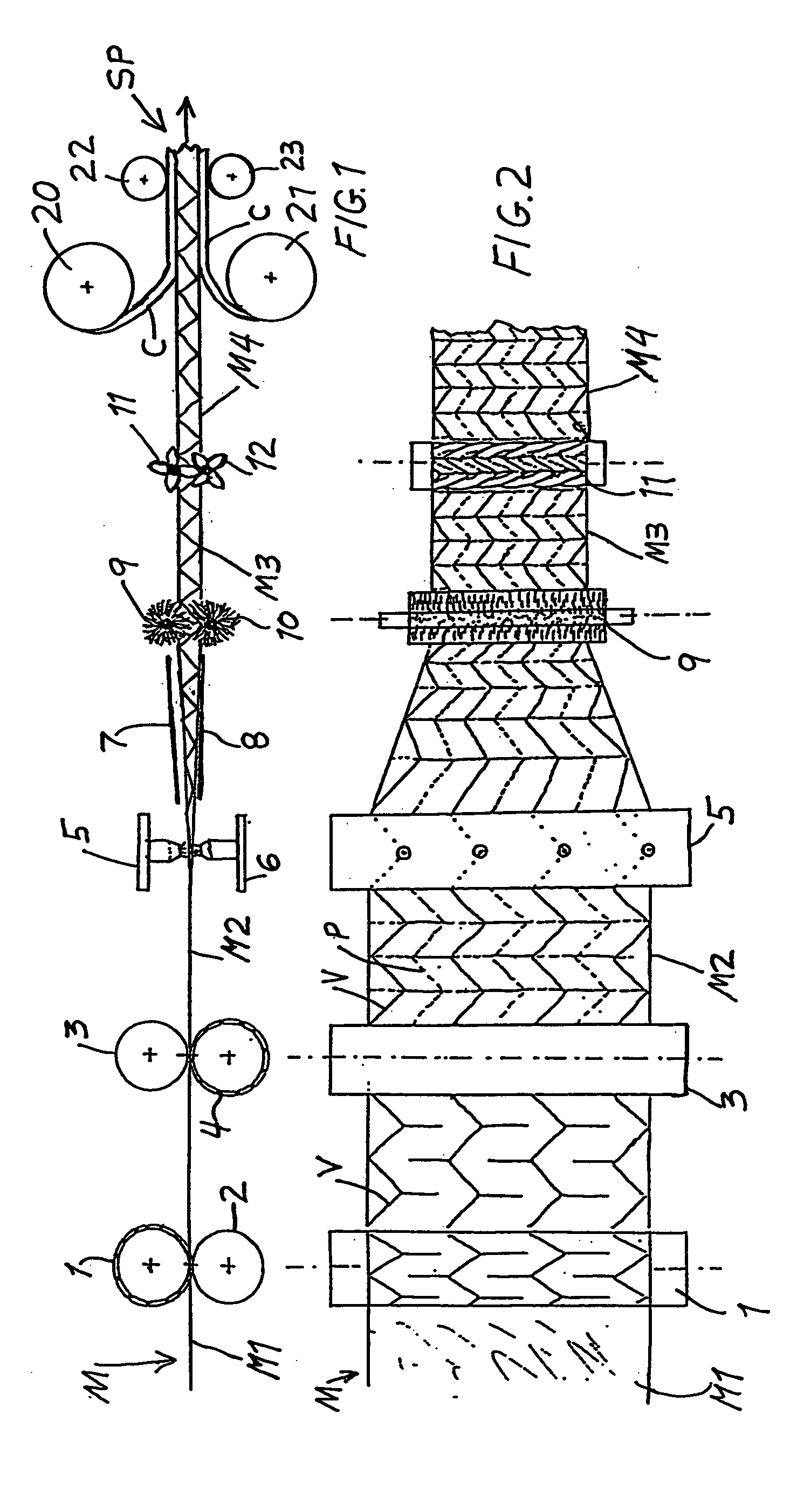 Method and apparatus for producing a composite structural panel with a folded material core