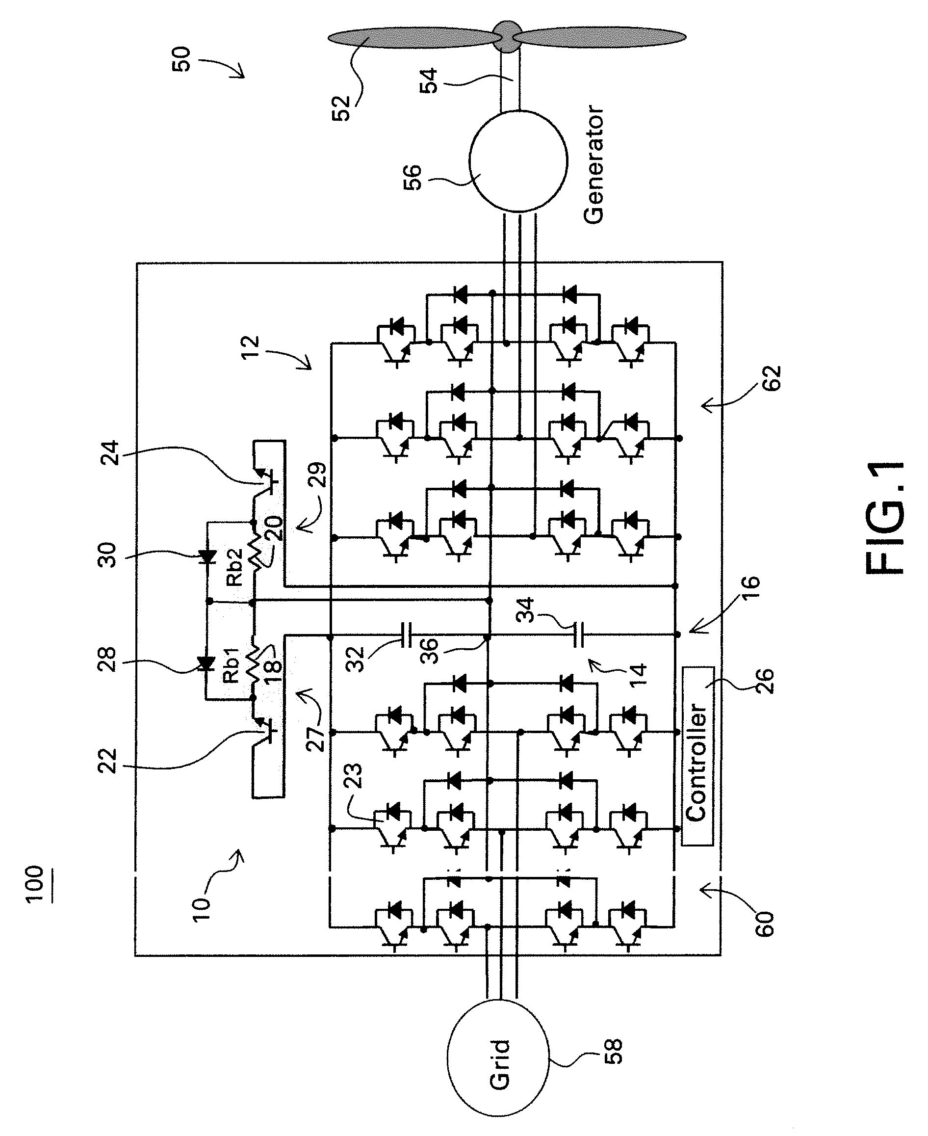 Protective circuit and method for multi-level converter