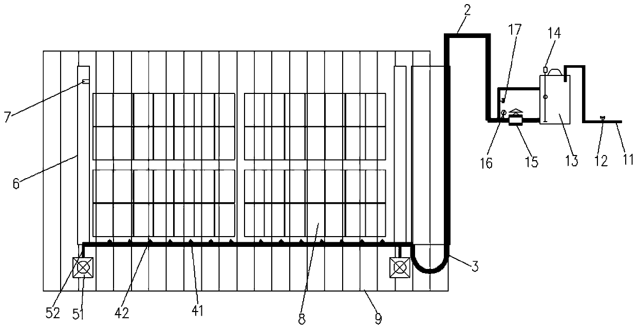 Semi-automatic water path cleaning device for photovoltaic power station assembly