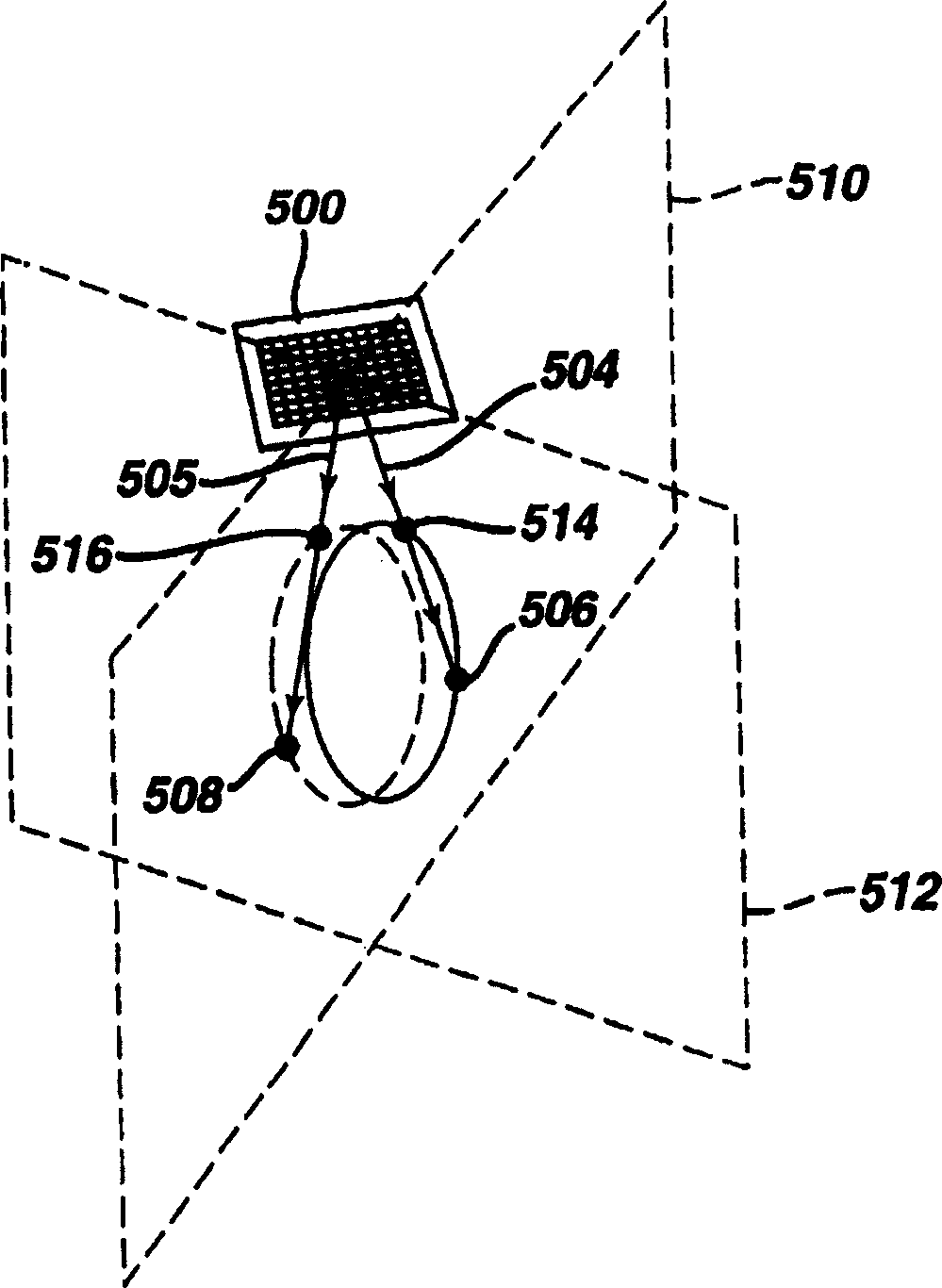 Biplane ultrasonic imaging with icon depicting the mutual plane orientation