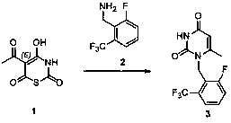 Preparation method of compound containing 6-methyluracil structure