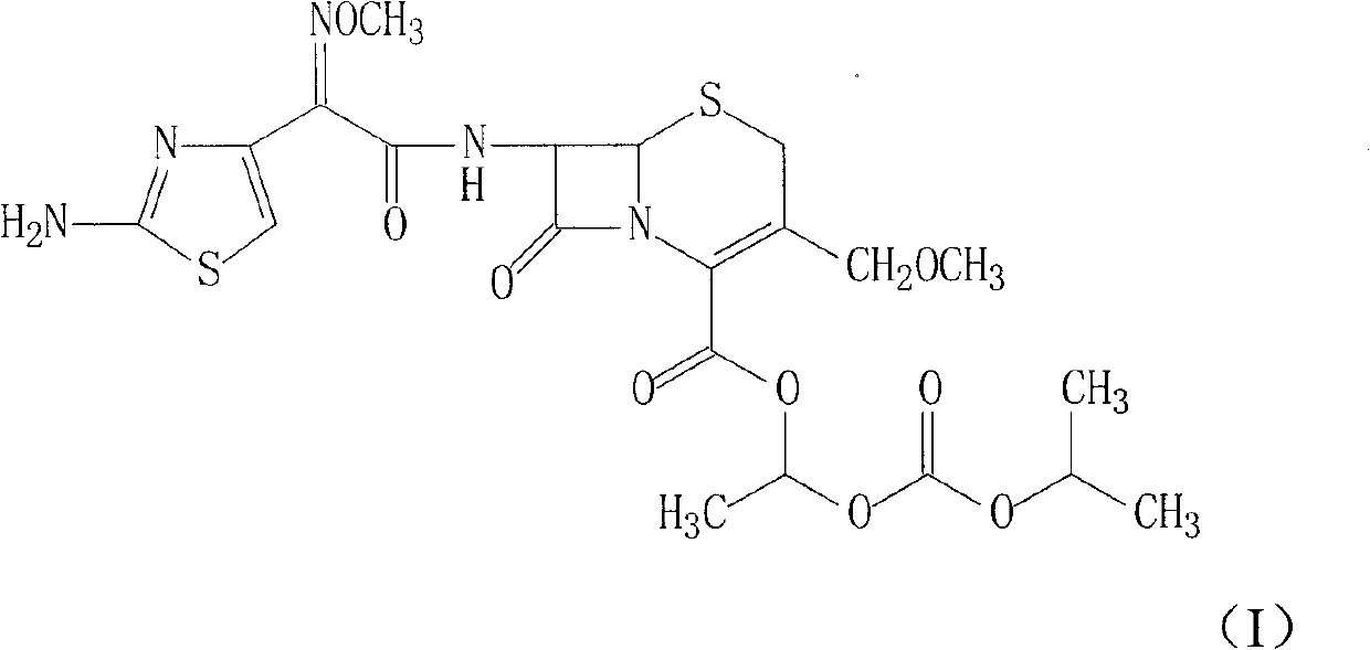 Cefpodoxime proxetil compound of new route