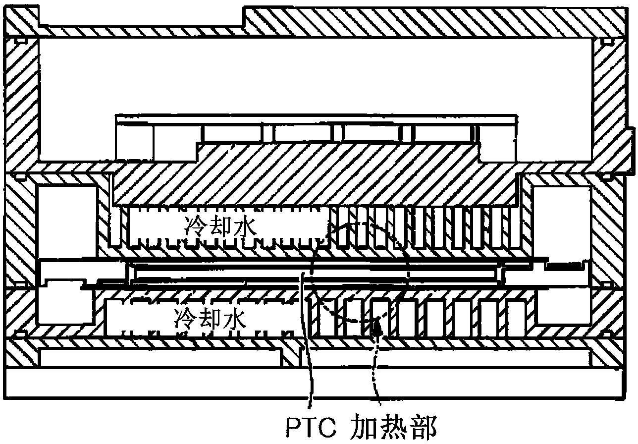 Cooling-water heating type heater