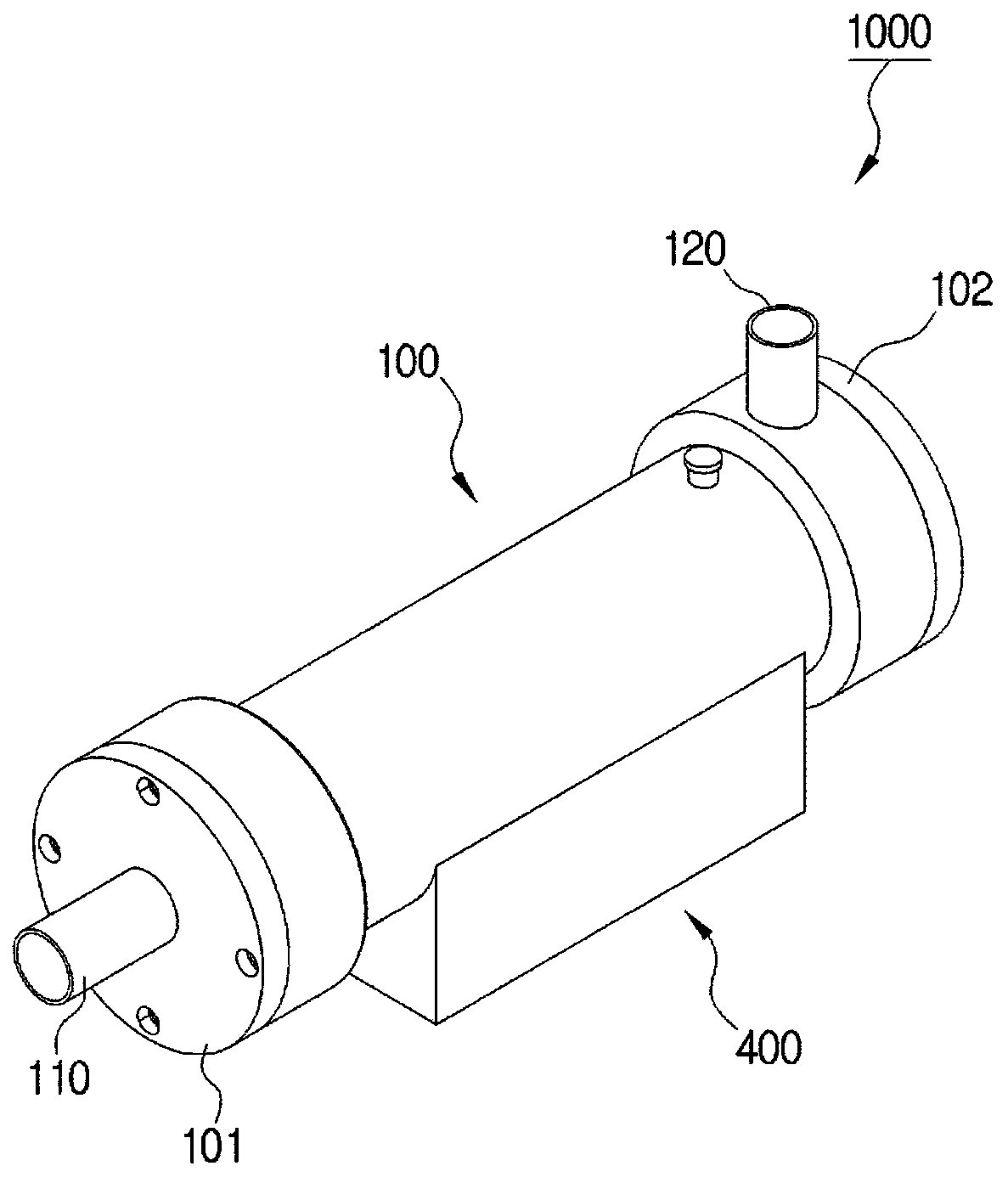 Cooling-water heating type heater