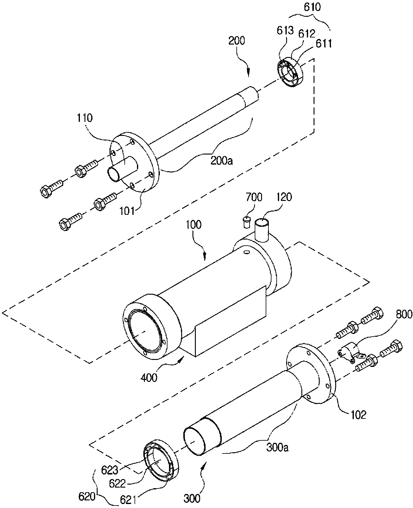 Cooling-water heating type heater