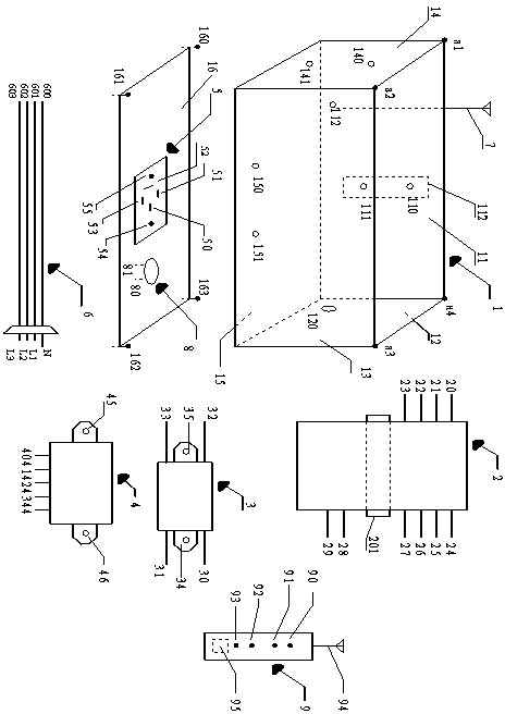 Three-phrase high-power remote control socket