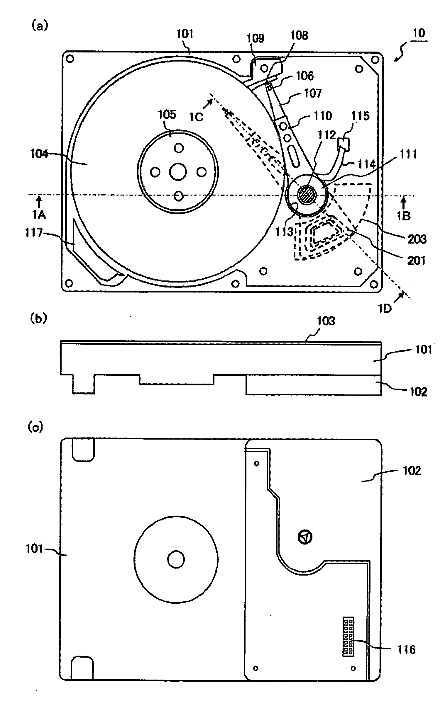 Magnetic disk drive with isolation wall