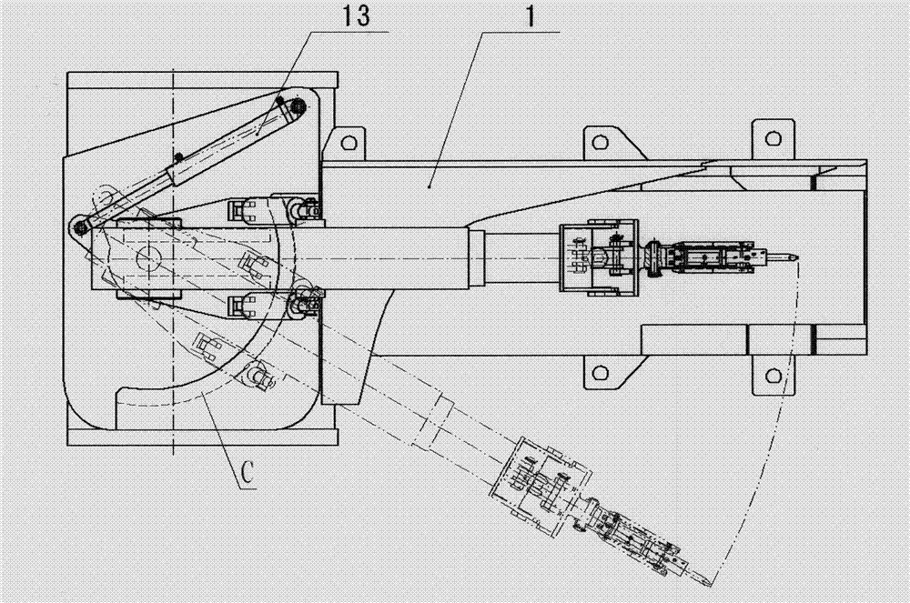 Bulk coal crushing device and crushing process in medium-thick coal seam working face