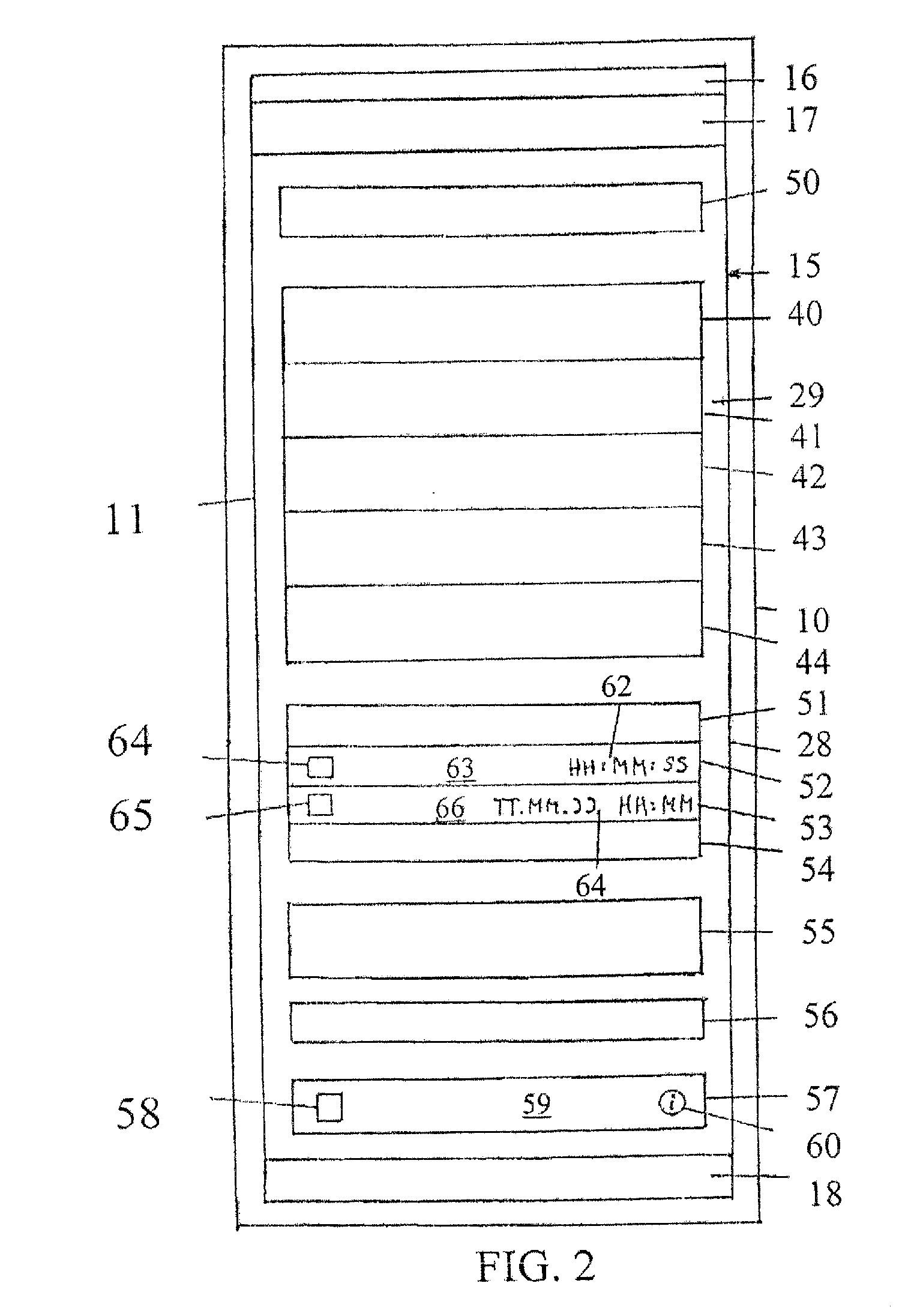 Graphical user interface, application computer program and digital-electronic device