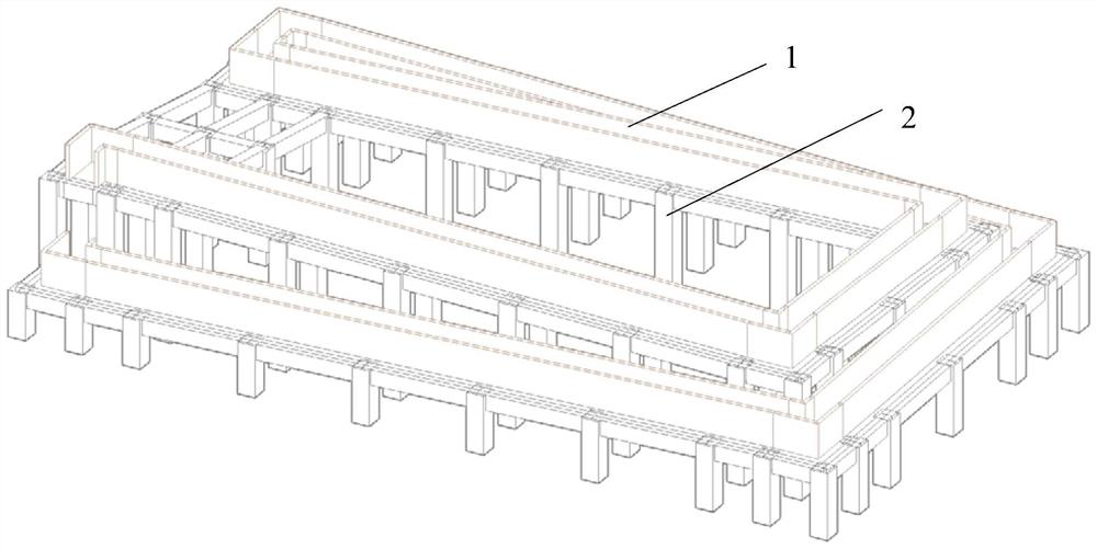 Reinforced concrete frame rotating and lifting fishway for medium-high water head