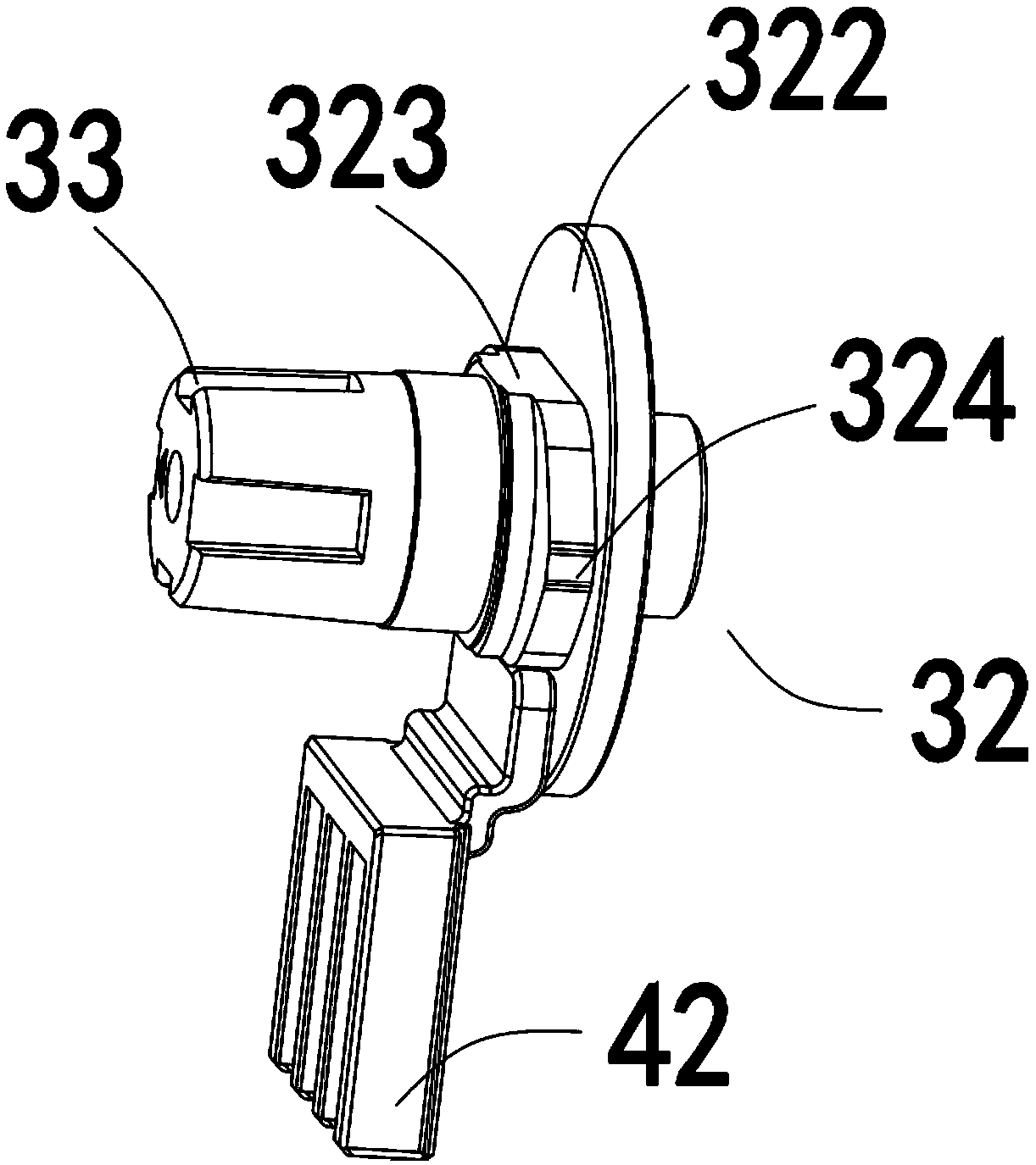 Multi-angle reversing device for door lock handle