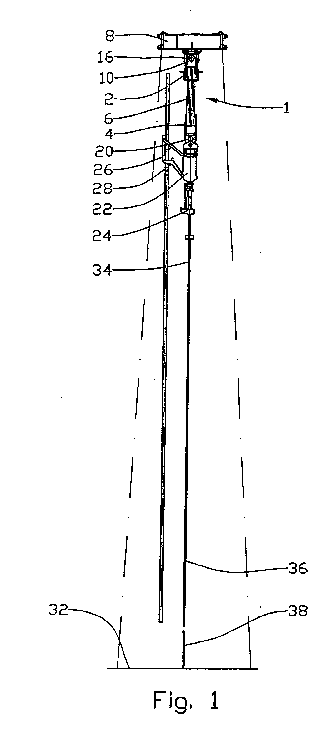 Drawworks device on a drill floor