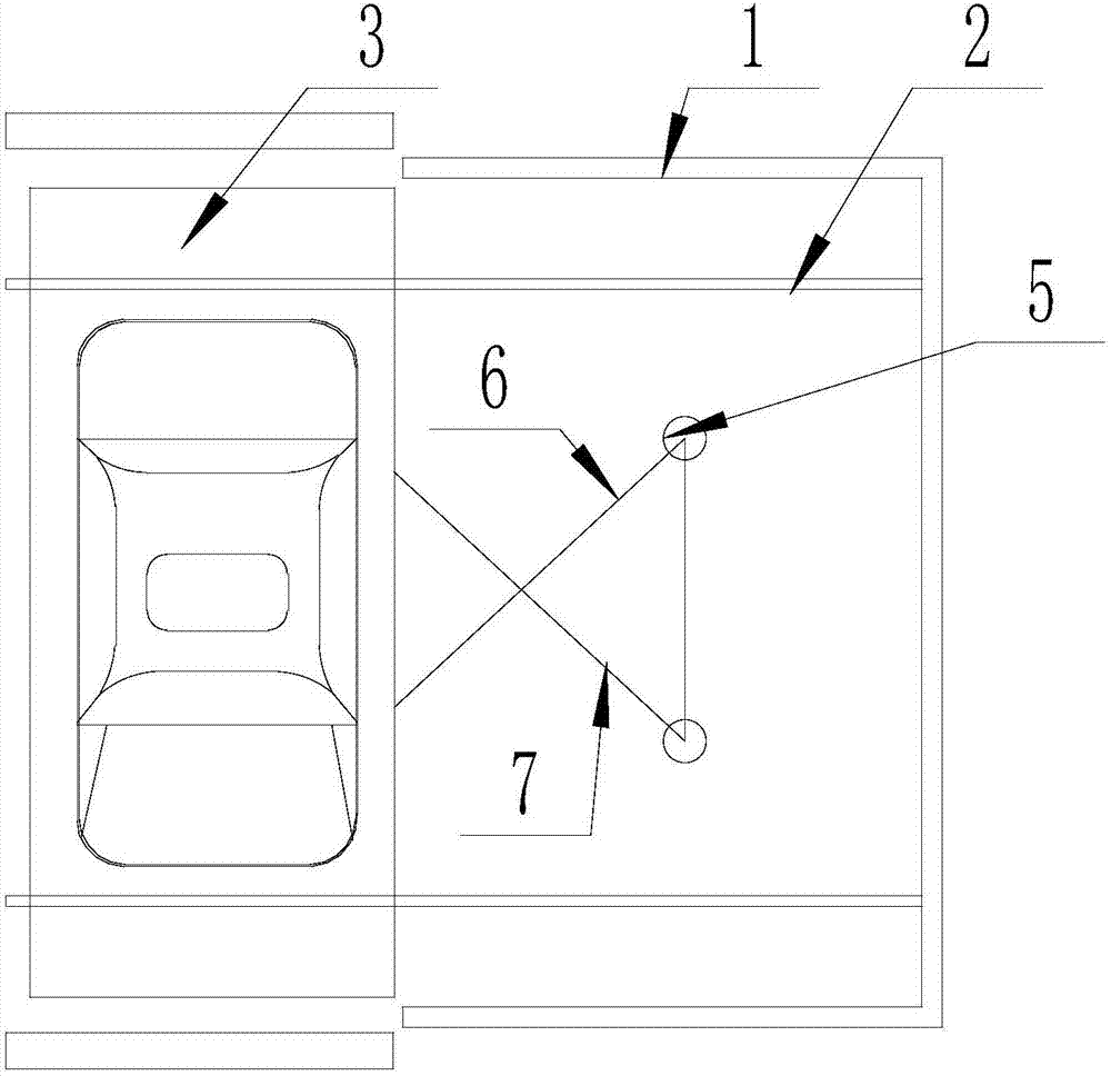 Full-hydraulic double-layer automatic parking device with car going up from side face